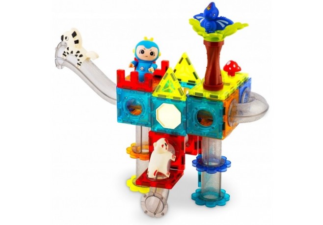 Blocuri magnetice 107 elemente Paradisul Dinozaurilor Ricokids RK-757