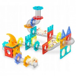 Blocuri magnetice cu tobogan 153 elemente Dinozauri Ricokids RK-764