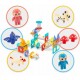 Blocuri magnetice cu tobogan 153 elemente Dinozauri Ricokids RK-764