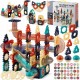 Blocuri magnetice cu tobogan si bile 110 elemente Ricokids RK-765