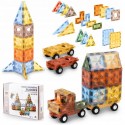 Blocuri magnetice si o masinuta 100 elemente Ricokids RK-766