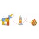 Blocuri magnetice si o masinuta 100 elemente Ricokids RK-766