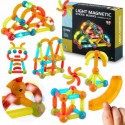 Blocuri magnetice cu lumini 52 elemente Ricokids RK-767