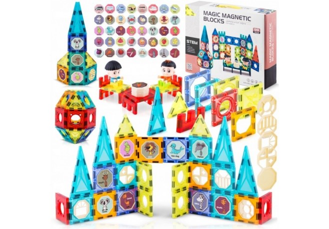 Blocuri magnetice 98 elemente Orasel Ricokids RK-768
