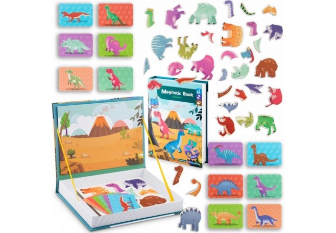 Carte magnetica tip puzzle Lumea Dinozaurilor Ricokids RK-770