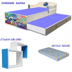 Pat copii dublu  Stich  ,saltele incluse