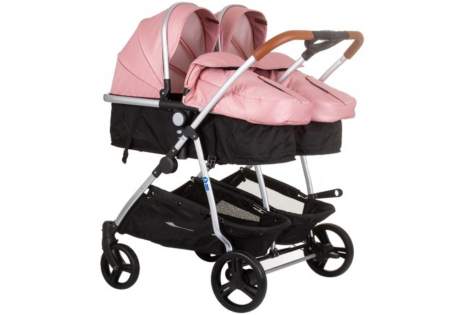 Carucior gemeni Chipolino Duo Smart 2 in 1 flamingo