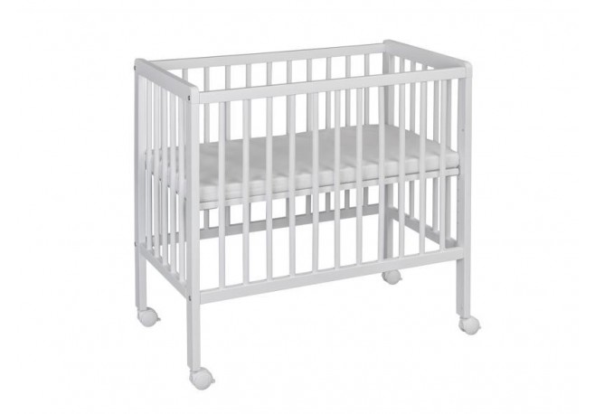 Patut copii lemn MyKids Joy Alb 80x40cm
