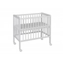 Patut copii lemn MyKids Joy Alb 80x40cm