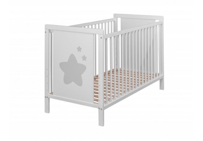 Patut copii lemn MyKids Star Alb