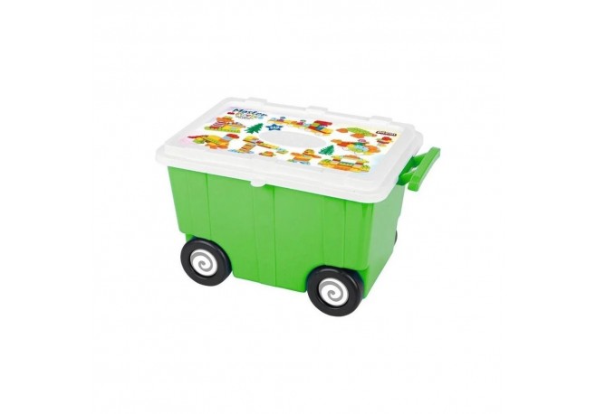 Set constructie Pilsan Master Blocks in Chest 368 piese verde