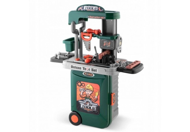 Atelier de lucru 3 in 1 cu unelte pentru copii Ricokids 772300 - Verde