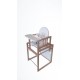 Scaun de masa din lemn de Fag multifunctional cu tavita din plastic MyKids Wiktoria HEART