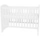 Patut copii din lemn cu sertar Hubners Patrik 120x60 cm alb grafit