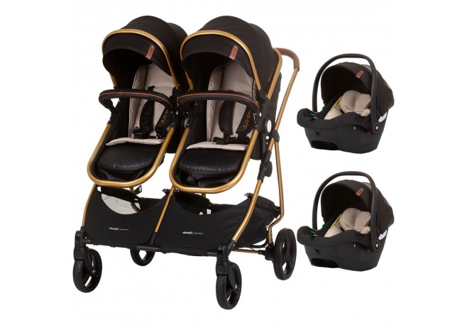 Carucior gemeni Chipolino Duo Smart 3 in 1 obsidian gold