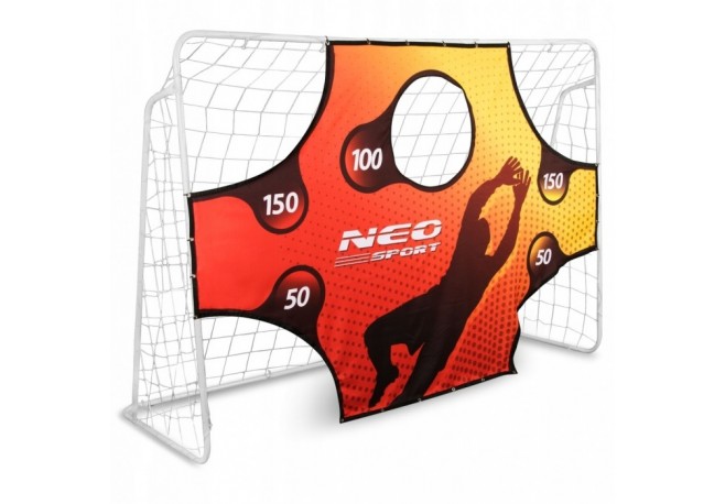 Poarta mare pentru fotbal cu covoras numerotat 245 x 80 x 155 cm  Neo-Sport 1455