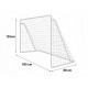 Poarta mare pentru fotbal cu covoras numerotat 245 x 80 x 155 cm  Neo-Sport 1455