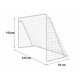 Poarta mare pentru fotbal 215 x 76 x 153 cm Neo-Sport 1457