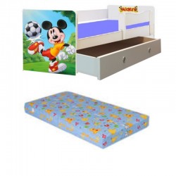 Pat junior Mickey cu saltea si sertar incluse