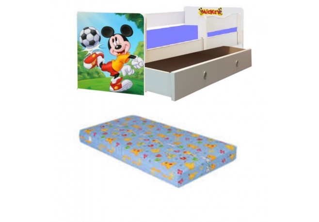 Pat junior Mickey cu saltea si sertar incluse