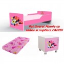 Pat copii Minnie roz -saltea +noptiera cadou