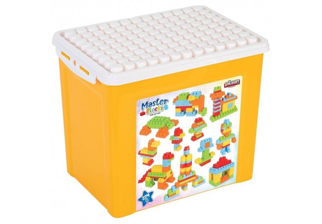 Set constructie Pilsan Master Blocks 224 piese galben