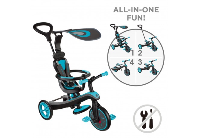 Tricicleta Globber Explorer 4 in 1 turquoise
