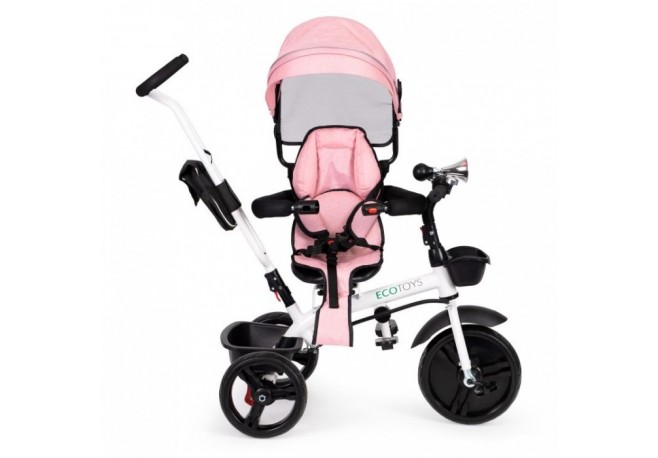 Tricicleta cu sezut reversibil Ecotoys JM-322 - Roz - Resigilat