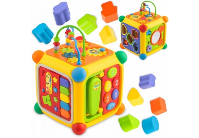 Cub educational cu blocuri sunete si diverse activitati Ricokids RK-747