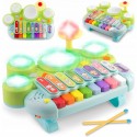 Jucarie educativa cu xilofon pian tobe si lumini Ricokids RK-751