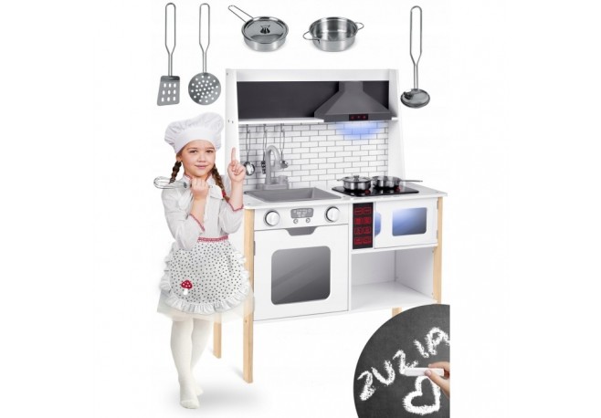 Bucatarie din lemn pentru copii cu sunete si lumini Ricokids RC-846