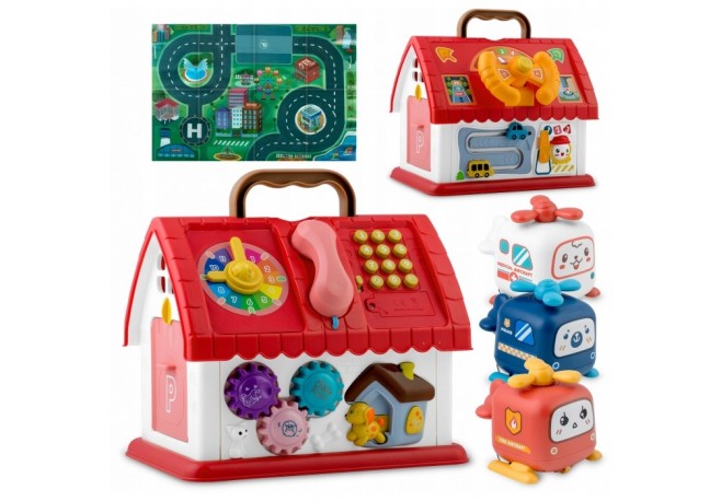 Jucarie educativa sub forma de casa cu telefon si covoras inclus Ricokids RK-754