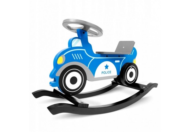 Balansoar masina de politie din lemn Ricokids 785000