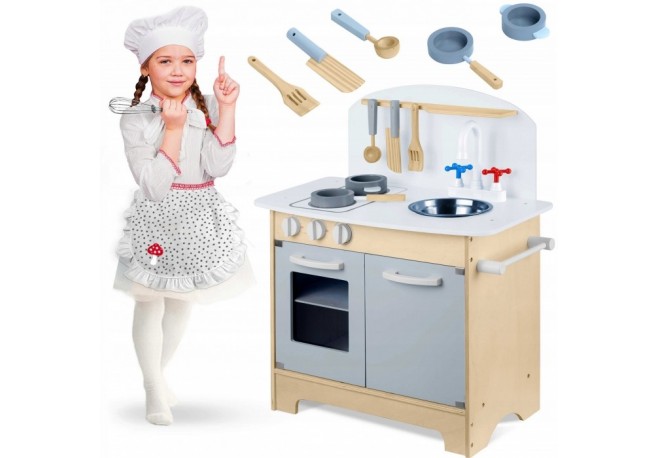 Bucatarie interctiva din lemn cu accesorii Ricokids 785200