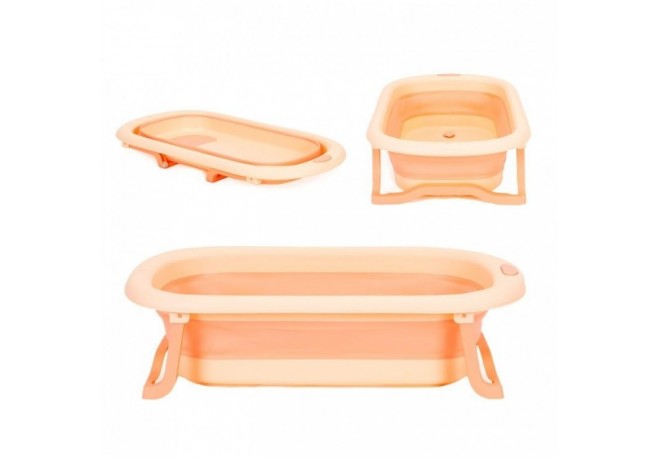 Cadita de baie cu dop de scurgere Ecotoys HA-B37 - Roz
