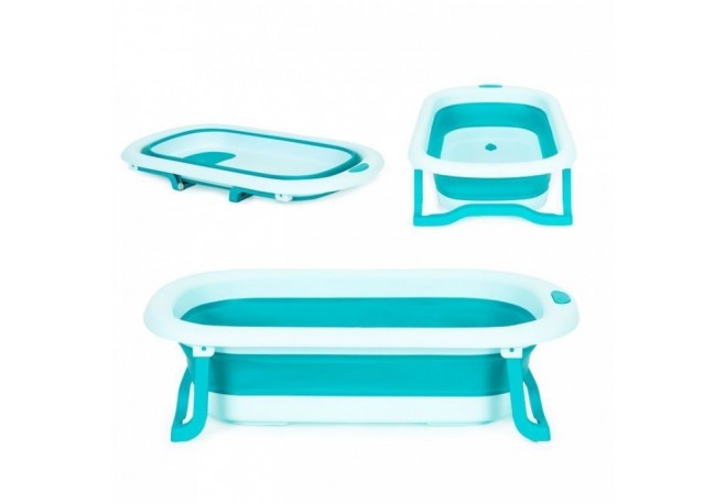 Cadita de baie cu dop de scurgere Ecotoys HA-B37 - Albastru