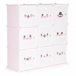 Raft modular cu 9 compartimente pentru camera copilului Ecotoys 09C