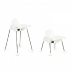 Scaun de masa 2 in 1 pentru copii Ecotoys HA-007 - Alb