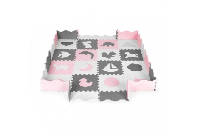 Salteluta de joaca tip puzzle cu pereti 36 elemente Ecotoys ECOEVA013