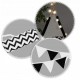 Cort de joaca pentru copii cu ghirlandalumini si 2 pernite Ricokids 740005 120 X 120 X 165 cm - Panda - Resigilat
