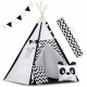 Cort de joaca pentru copii cu ghirlandalumini si 2 pernite Ricokids 740005 120 X 120 X 165 cm - Panda - Resigilat