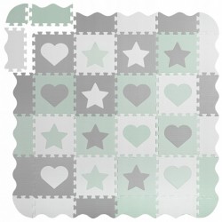 Salteluta de joaca 150 X 150 cm Ricokids 7505 - Gri - Mint - Resigilat