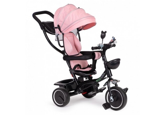 Tricicleta Cu Sezut Rotativ Ecotoys JM-066-9 - Roz - Resigilat