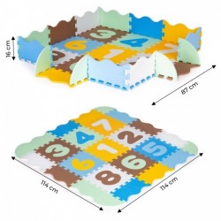 Salteluta de joaca tip puzzle cu pereti 25 elemente Ecotoys 3255 - Multicolor