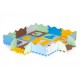Salteluta de joaca tip puzzle cu pereti 25 elemente Ecotoys 3255 - Multicolor