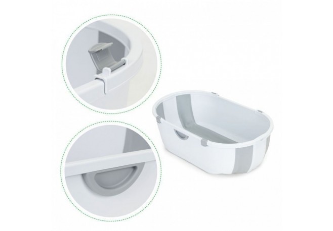 Cadita de baie cu dop de scurgere Ecotoys HA-B46 - Gri