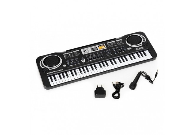 Pian electric pentru copii cu microfon Ecotoys HC158194