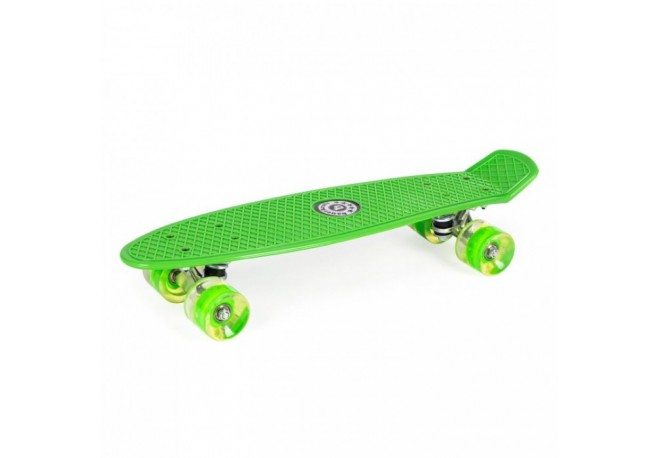 Penny board pentru copii cu lumini LED - Verde