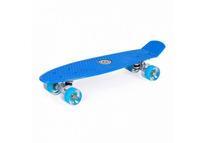 Penny board pentru copii cu lumini LED - Albastru
