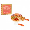 Jucarie interactiva din lemn sub forma de pizza 27 elemente Ecotoys TL733030